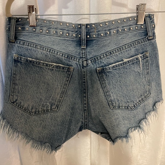 Pistola denim jean shorts with silver studs size 26 - Picture 3 of 3
